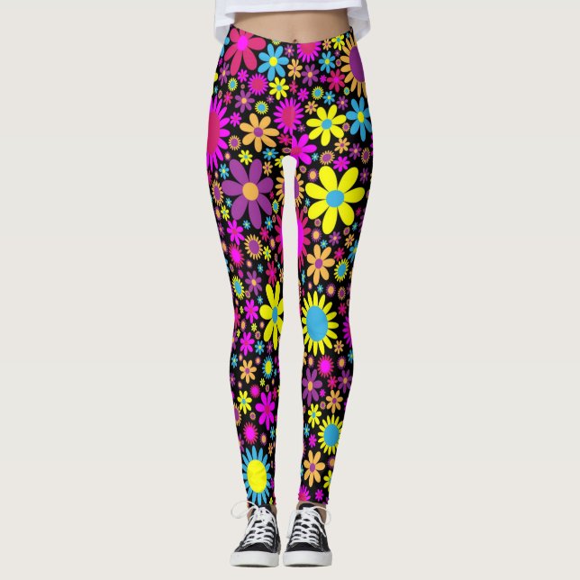 LEGGINGS MODÈLE FLORAL (Devant)