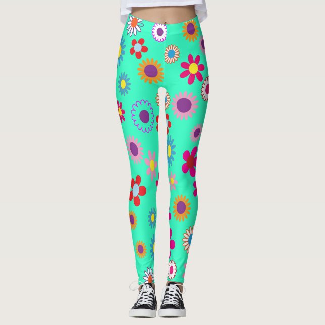 Leggings Modèle floral coloré (Devant)
