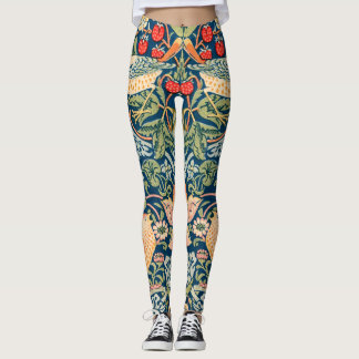 Leggings Modèle floral de William Morris Strawberry Thief