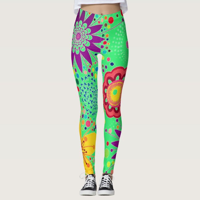 Leggings Modèle Floral été (Devant)