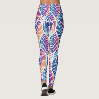 Leggings Modèle floral géométrique vibrant
