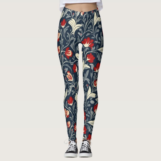 Leggings Modèle Floral William Morris (Devant)