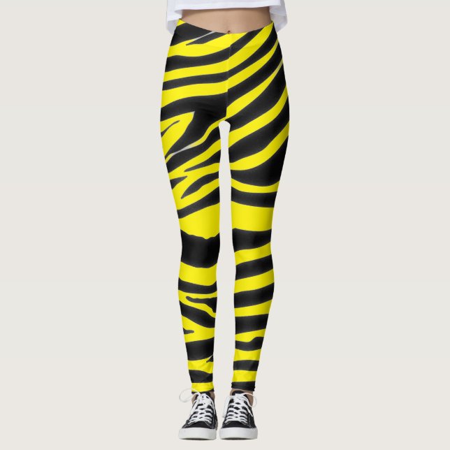 LEGGINGS MODÈLE NOIR ZEBRA (Devant)