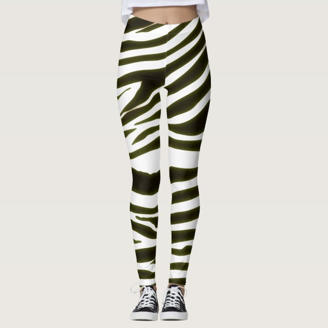 LEGGINGS MODÈLE NOIR ZEBRA (Devant)