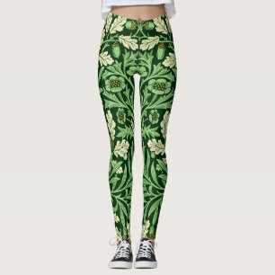Leggings Modèle vintage de William Morris Acorn Oak Green