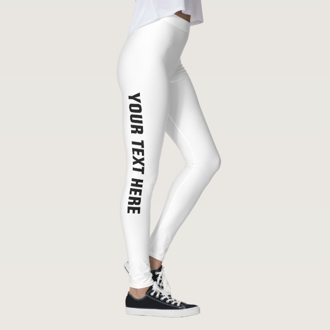 Leggings modèles Ajouter votre nom Texte Logo Mode (Droite)