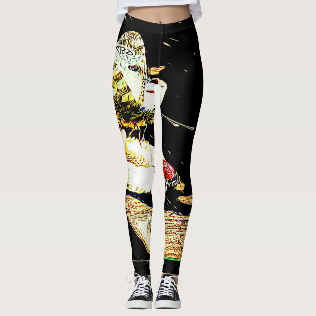 Leggings Modèles d'insectes : Un papillon et une coccinelle (Devant)