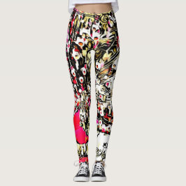 Leggings Modèles d'oiseaux : Pretty Peacocks 01