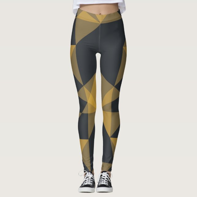 Leggings Modern, abstract, urban geometric triangle pattern (Devant)