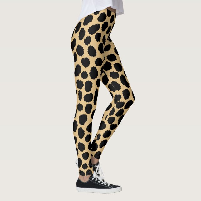 Leggings Modern Chic Wildlife Cheetah Poster de animal Moti (Droite)