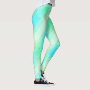 Leggings Moderne blaugelbe grüne Streifen