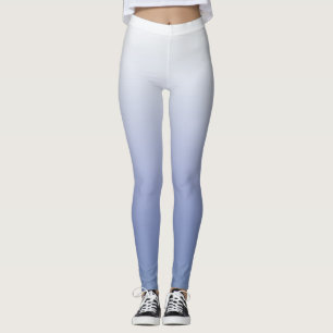Leggings Moderne Chic Bleu et Blanc Ombré