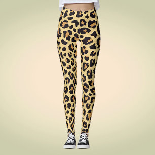 Leggings Moderne Chic Poster de animal léopard Motif