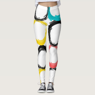Leggings Moderne, coloré, cool, unique, cercles tendance