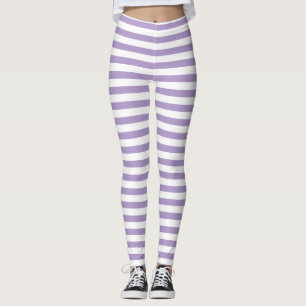 Leggings Moderne Cute Chic Clair Purple & Blanc Gratté