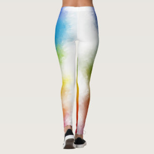 Leggings Moderne Elégant couleur rouge bleu jaune vert