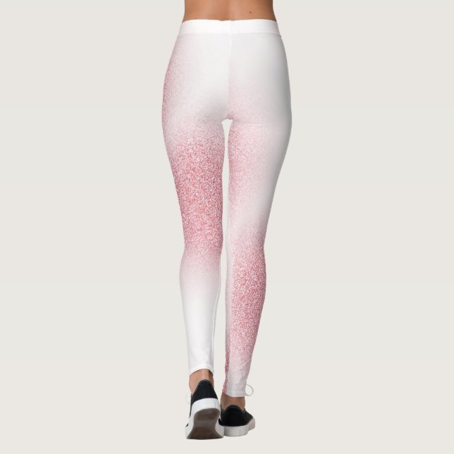 Leggings Moderne Elegant Rose Modèle Or tendance (Dos)