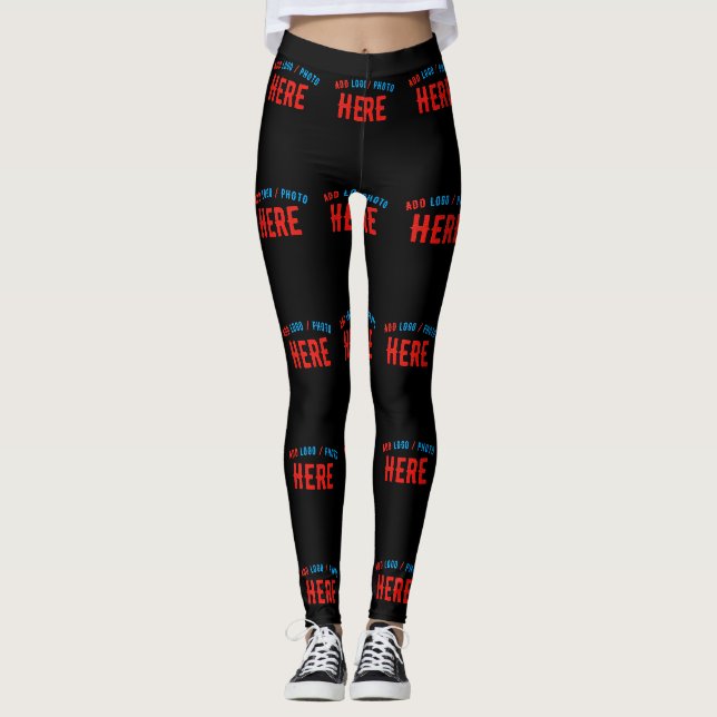 LEGGINGS MODERNE ET MODERNE PERSONNALISABLE NOIR VÉRIFIÉ (Devant)