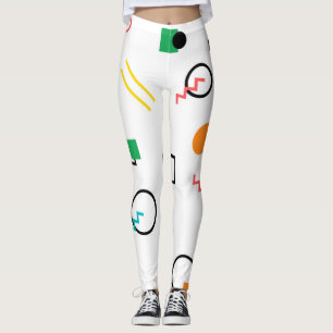 Leggings Moderne, ludique, cool, tendance, Memphis géométri