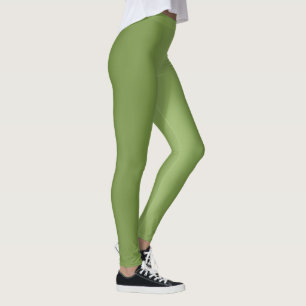 Leggings Moderne mignon Solide dégradé vert motif d'onde