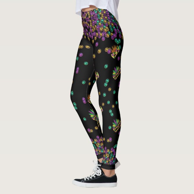 Leggings Moderne motif de Mardi Gras (Gauche)