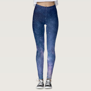 Leggings modernes   Univers bleu, cosmos, étoiles