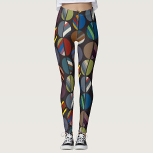 Leggings Moitié ovale rayée de la Masculine