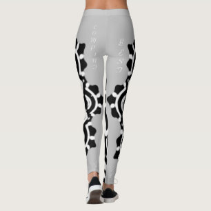 LEGGINGS MON MEILLEUR MANDALA D'ART COMANIEN EN FLORAL NOIR