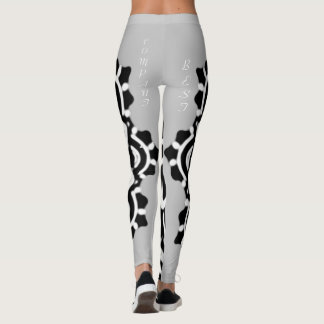 LEGGINGS MON MEILLEUR MANDALA D'ART COMANIEN EN FLORAL NOIR