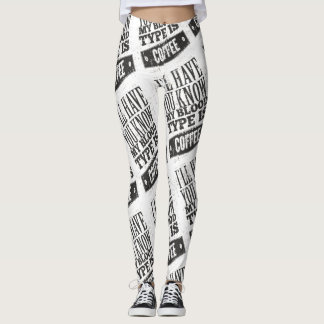 Leggings Mon Type De Sang Est Café Gris Noir