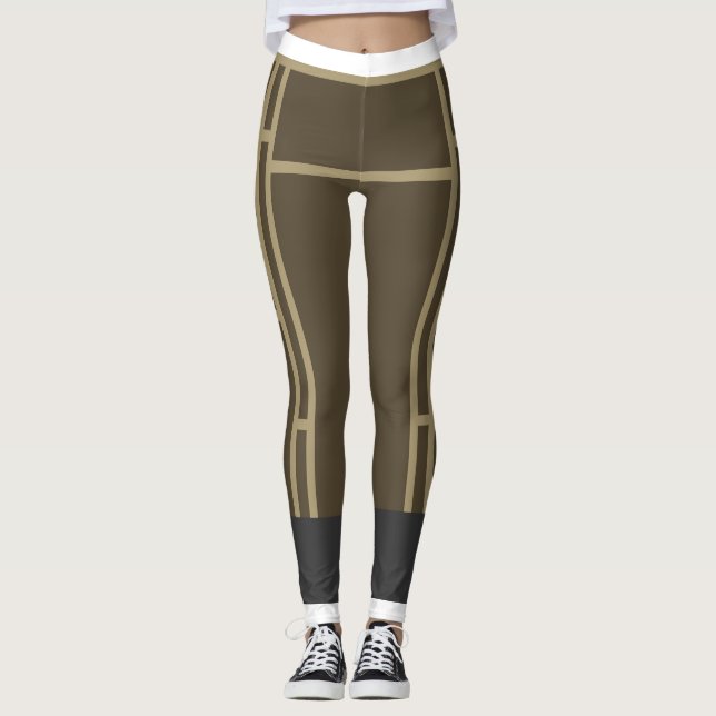 Leggings Mondrian Brown Beige 1 (Devant)