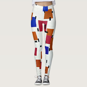 Leggings Mondrian - Composition en couleur A