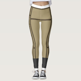 Leggings Mondrian Inspiré Beige Brown 2
