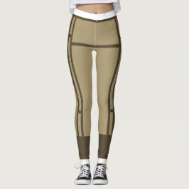 Leggings Mondrian Inspiré Beige Brown 3