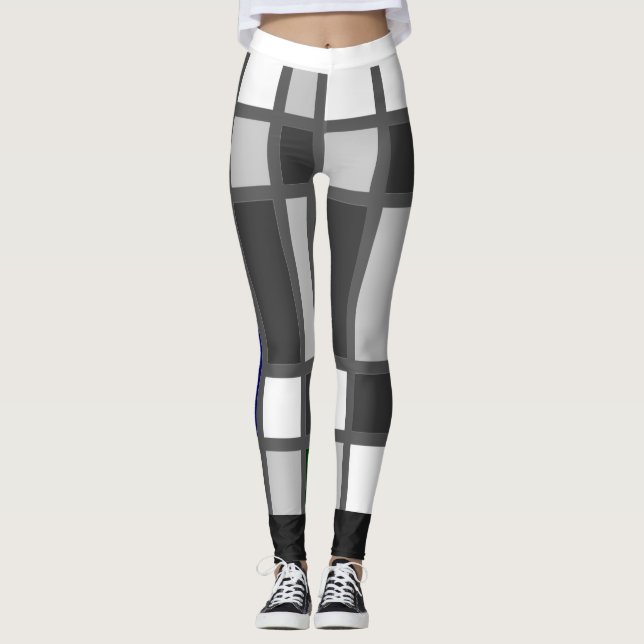 Leggings Mondrian Inspirierte 1 (Vorderseite)