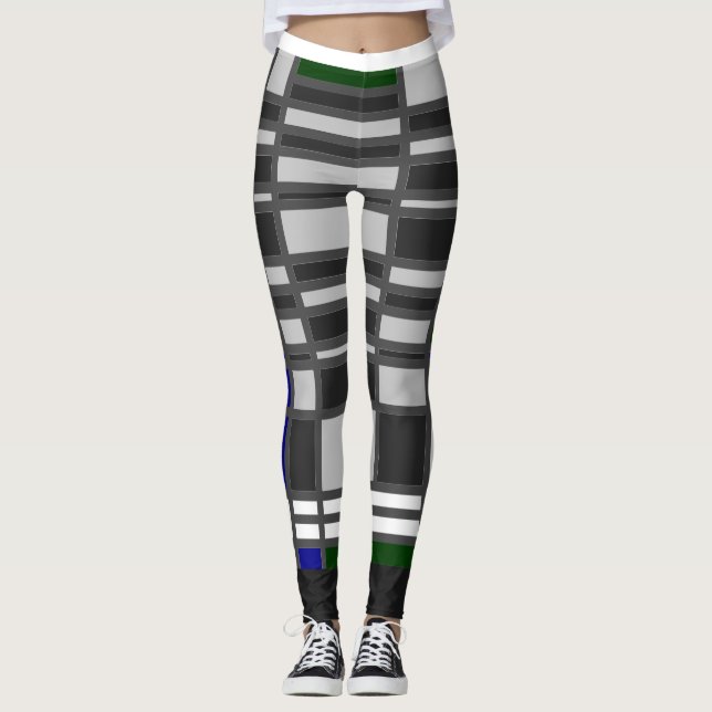 Leggings Mondrian Inspirierte 3 [Farbe auf der Rüc (Vorderseite)
