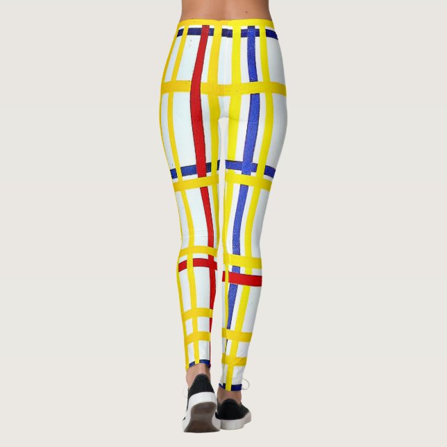 Leggings Mondrian - New York City I, art abstrait (Dos)