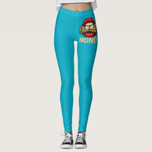 Leggings Money Lips - Fett Pop Art Statement