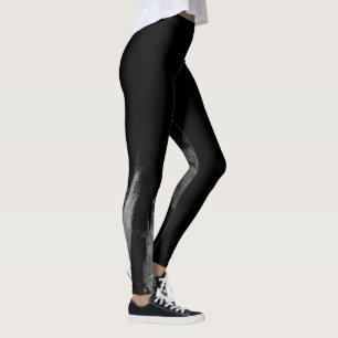 Leggings Monochrome à la mode Graffiti urbain frotté