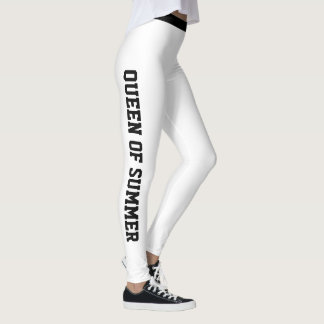 Leggings Monogramme personnalisé Nom Élégant Athleisure Bla