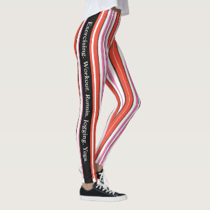Leggings Monographie moderne et unique l Bandes colorées Ro
