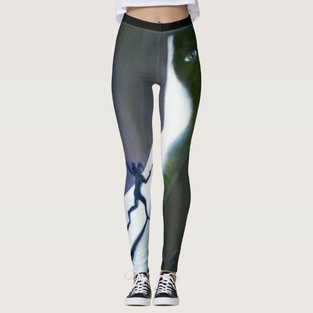 Leggings Monstre dans des guêtres de porte (Devant)