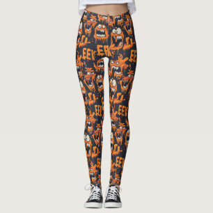 Leggings Monstre de Graffiti Eek Noir Halloween (2)