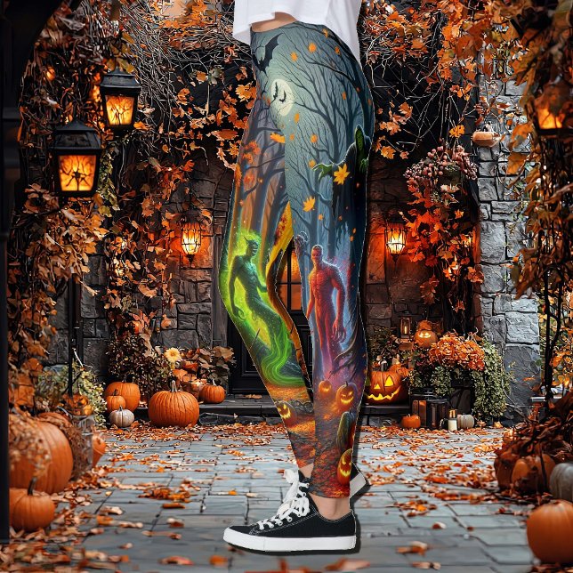 Leggings Monstres éffrayants Halloween L'une des jambes d'u (Créateur téléchargé)