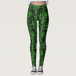 Leggings Montage numérique de marbre de granit vert simul