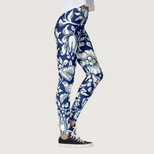 Leggings Morris - Blue Mallow, motif populaire 