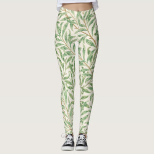 Leggings Morris - Motif feuilles et branches de saule antiq
