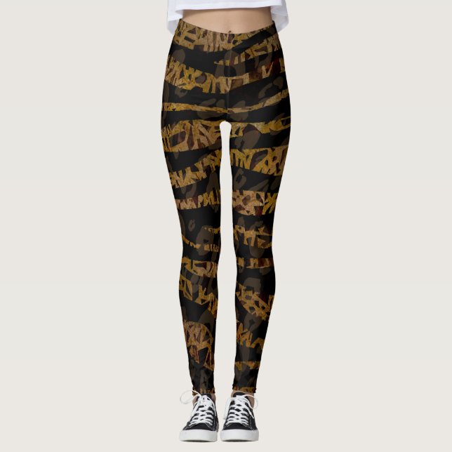 Leggings Mosaic Chic Elegant Safari Glam Jungle (Devant)