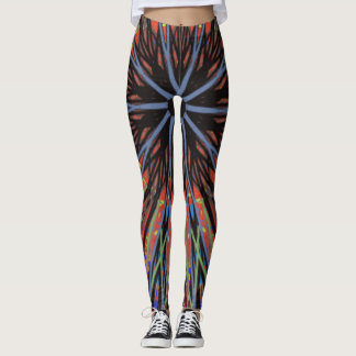 Leggings Mosaic Mandala bleu et violet