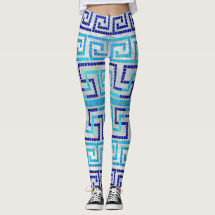 Leggings Mosaïque grecque méandre grecque ornement de la 